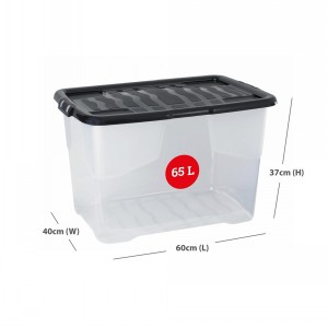 Strata Curve Plastic Storage Box & Lid Size 5 (65 Litre)